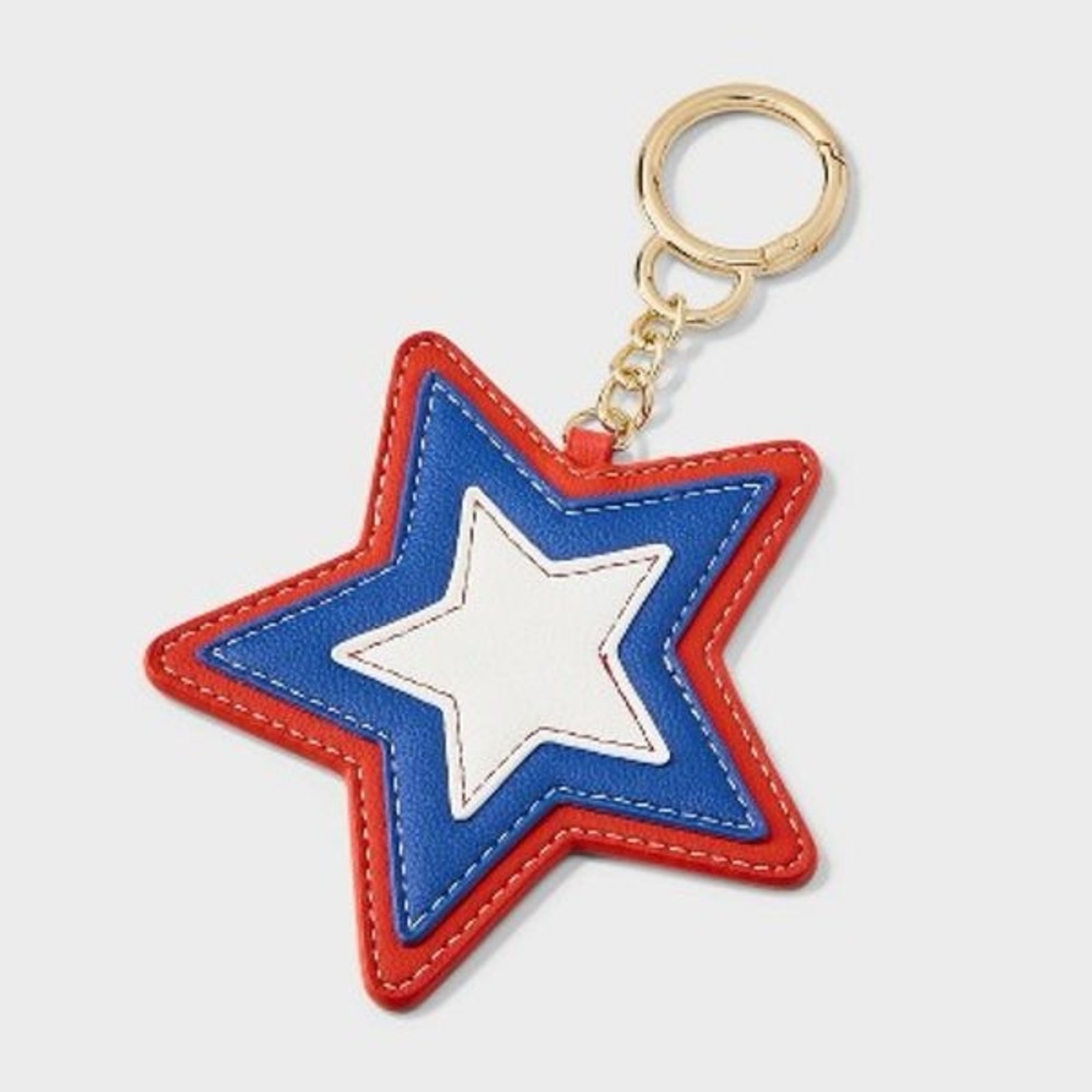 Team USA Star Clip On Bag Charm - Red, White, & Blue - Patriotic Spirit - New!